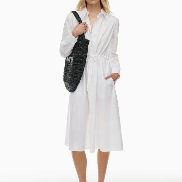 Elegant White Shirt Dress - Picture 3 of 10